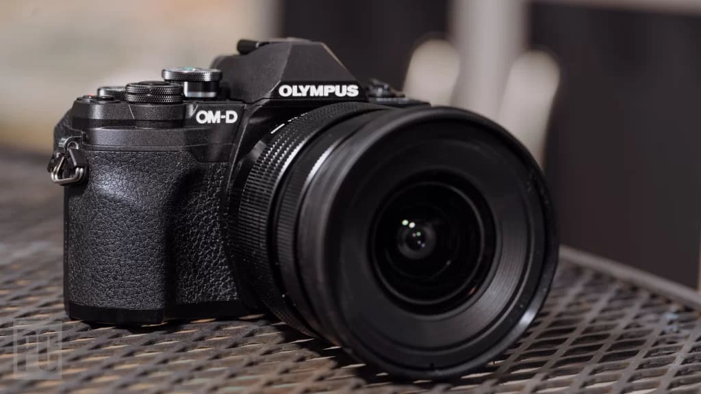 zoomed in view of Olympus M camera 