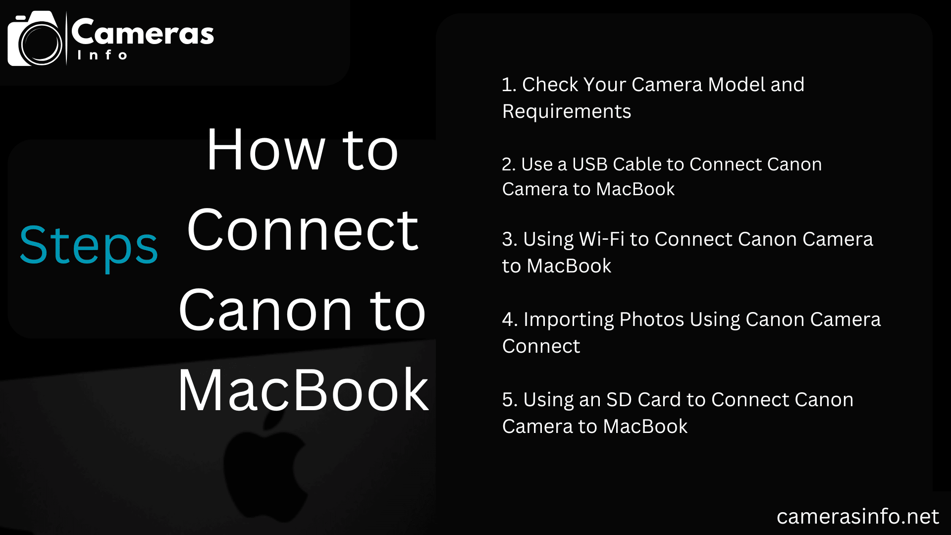 steps to connect canon to macbook